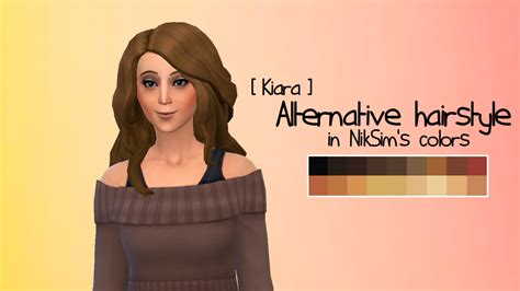 My Sims 4 Blog Kiara24 Females Hair In Niksim Colors By Somerandomsimblr