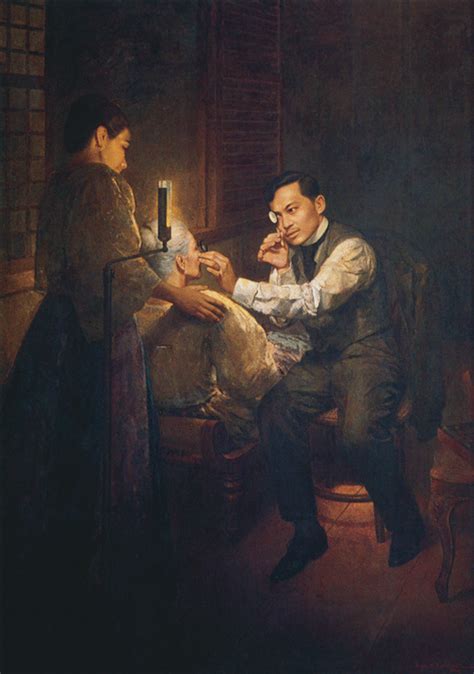 Rizal Treating His Mother 1960 Painting By Romeo Enriquez Filipino