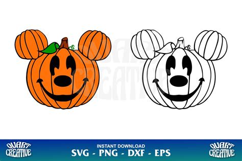 Mickey Pumpkin Svg Gravectory