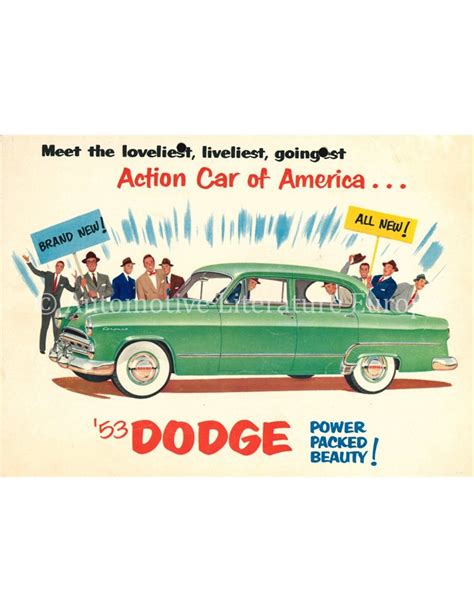1953 Dodge Coronet Six Brochure Engels