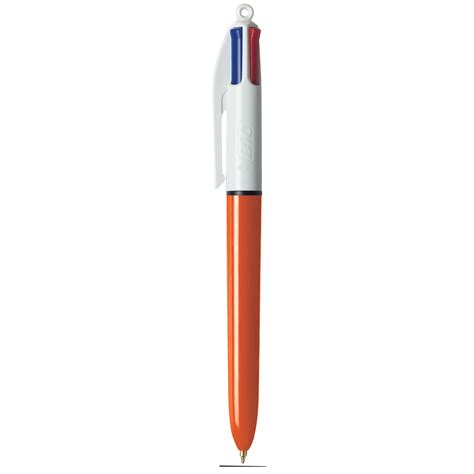 Bic 4 Color Individual Ball Pen Fine Point Orange Barrel Assorted 1