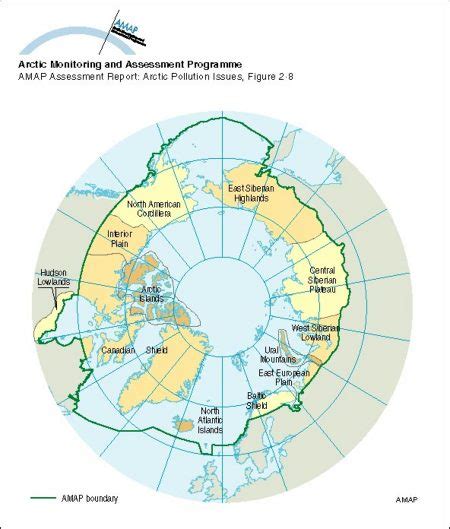 Arctic Geologic And Physiographic Regions Maps And Graphics At Amap