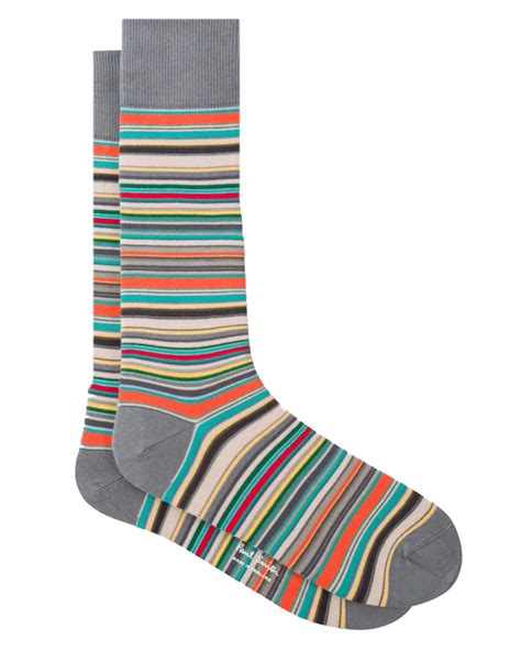 Paul Smith Mens Signature Stripe Socks Grey