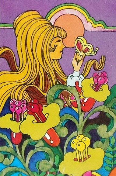 Vintage 1960s Mod Illustration 60s Art Psychedelic Art Hippie Art