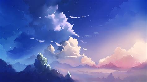 Makoto Shinkai Sky Clouds Blue Landscape 5 Centimeters Per Second Anime Wallpapers Hd