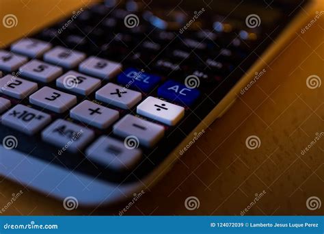 Dividing Key Of A Scientific Calculator Keyboard Stock Image Image Of