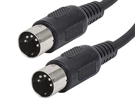 3ft MIDI Cable with 5 Pin DIN Plugs - Black - Monoprice.com