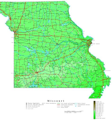 Missouri Printable Map In Printable Blank Map Of Missouri Printable Maps