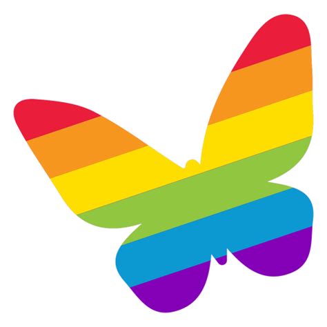Butterfly Wing Rainbow Lgbt Sticker Transparent Png And Svg Vector File