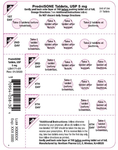 Prednisone Taper Chart 10 Mg