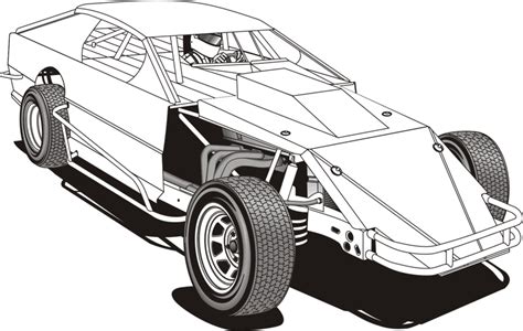 Dirt Sprint Car Coloring Pages