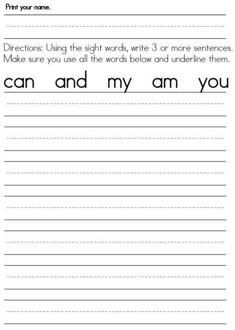 4 Best Images Of First Grade Printable Handwriting Worksheets 1st