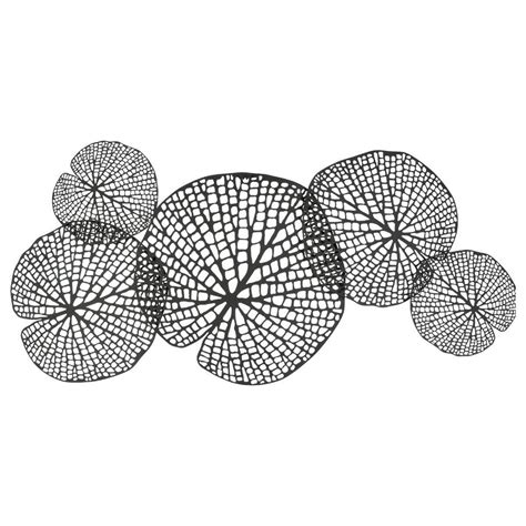 Deco murale feuilles en metal 134×68 atmosphera. Décoration murale en métal 5 feuilles 97x47 Atmosphera