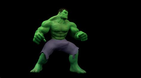 Hulk Rigged And Animated 3d Model In Monster 3dexport