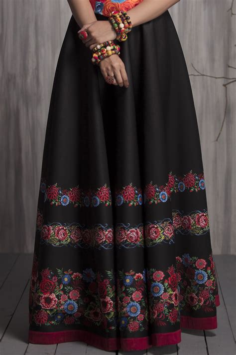 Buy Payal Jain Black Printed Skirt Online Aza Fashions
