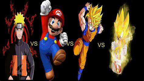 Sonic Vs Mario Vs Naruto Vs Goku Super Smash Flash 2 Youtube