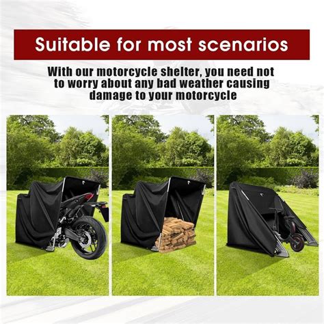 Large Motorcycle Shelter Shed Cover Storage Tent Strong Safe Garage