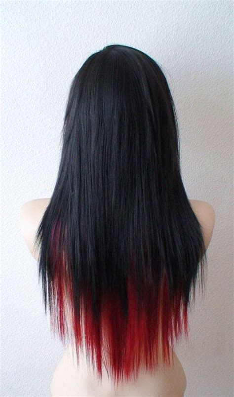 Scene Wig Black Wine Red Scene Hairstyle Wig Emo By Kekeshop Hair