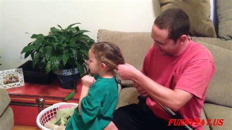 Funny Daddy Dad Vacuums Daughters Hair Video Dailymotion