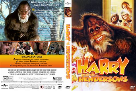 Harry And The Hendersons 1987 R1 Custom Dvd Cover And Label V2