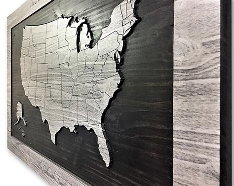 Wood Usa Wall Map Living Room Design 2020