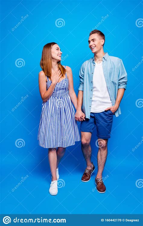 Vertical Full Length Body Size View Of His He Her She Two Nice