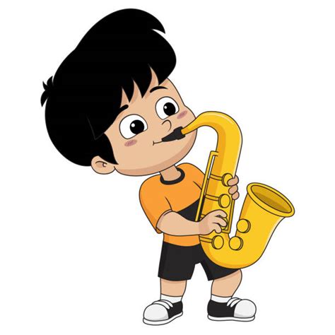Best Boy Playing Sax Illustrations Royalty Free Vector Graphics And Clip