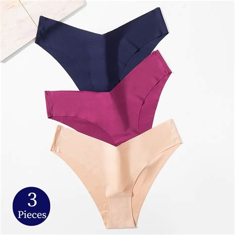giczi 3pcs set women s panties silk satin seamless underwear soft skin friendly lingerie sexy