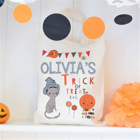 Personalised Halloween Trick Or Treat Bag By Lily Summery