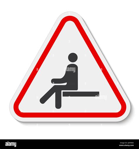 No Sitting Symbol On White Background Stock Vector Image And Art Alamy