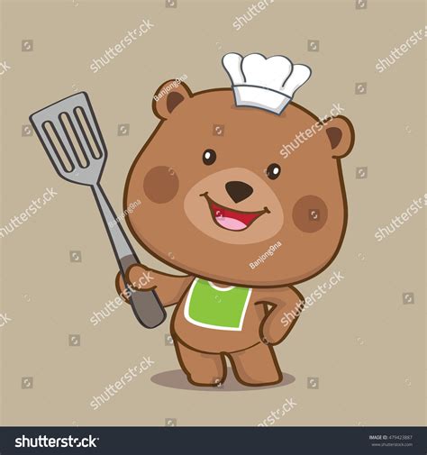 Bear Cooking Cartoon Vector 10 Stock Vector Royalty Free 479423887