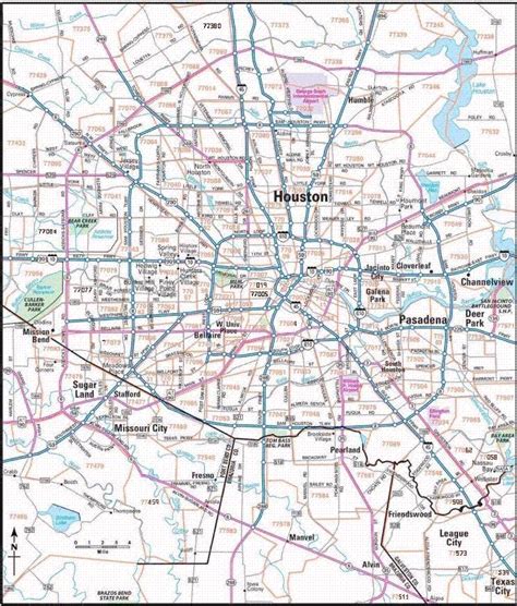 Houston Texas Zip Code Map Printable