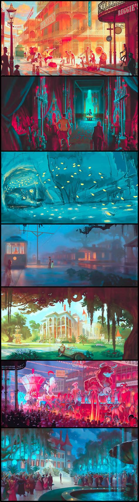 The Princess And The Frog Concept Art Illustration Vector
