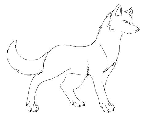 Wolf Lineart MS Paint By Songthedemonpuppy On DeviantArt