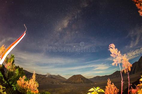 Milky Way Bromo Volcano Stock Photo Image Of Night 99352510