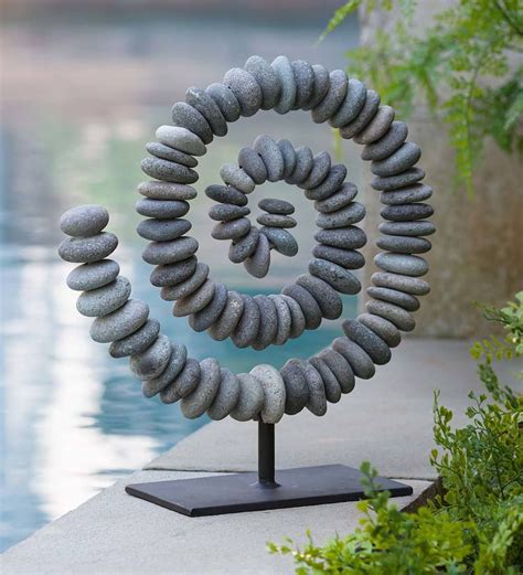 This Stone Spiral Sculpture Makes A Wonderful Statement Piece For The