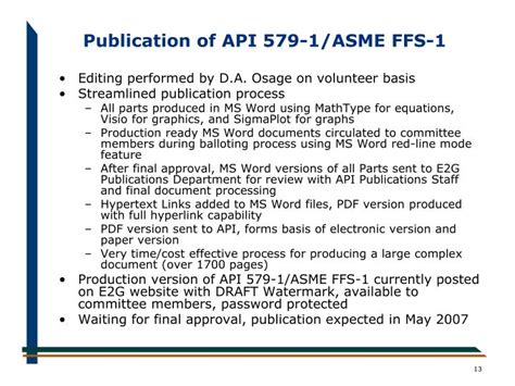 Ppt Api 579 1asme Ffs 1 Fitness For Service Standard Powerpoint