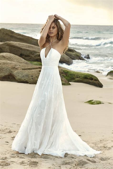 5 Boho Chic Beach Wedding Dress Designers Hawaii Wedding Gown