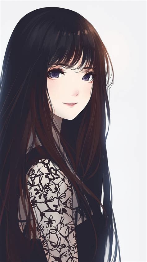 Download Cute Long Hair Blue Eyes Anime Girl Original Artwork