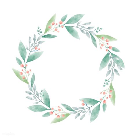 Watercolor Wreath Graphic Vector Design Free Image By