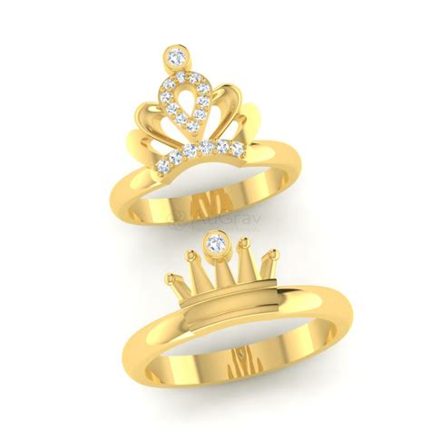 Magnificent King And Queen Gold Rings