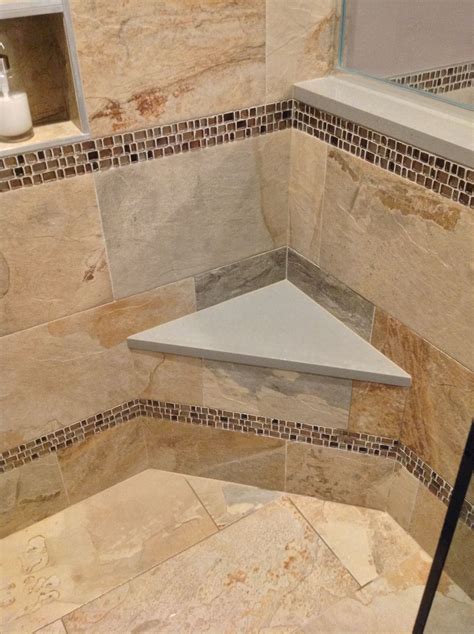 We Fabricated Quartz For The Corner Seat In This Shower Along With The
