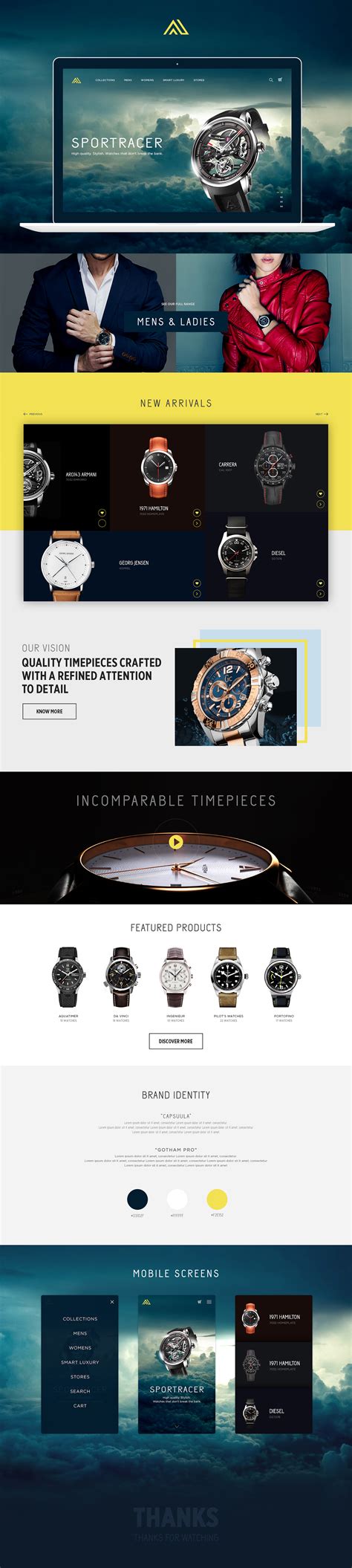 Watch Website Design Concept on Behance