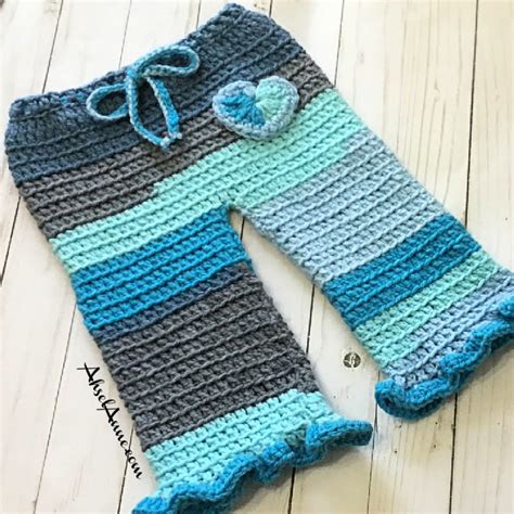 Crochet Baby Pants Crochet Pants 6 To 12 Months Ahsel Anne