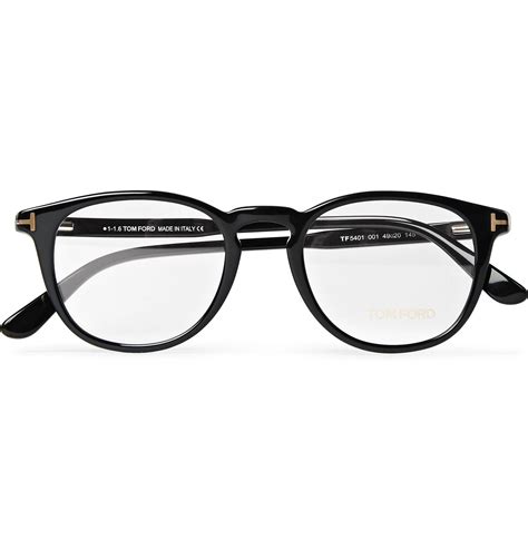 tom ford round frame acetate optical glasses in black for men lyst