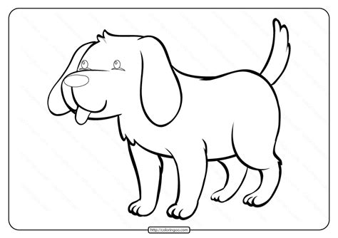 Free Printable Cute Dog Pdf Coloring Pages