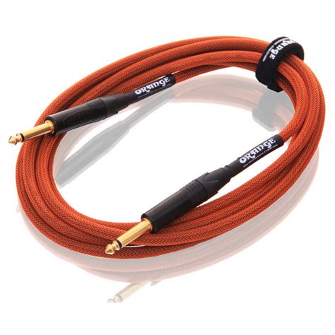 Disc Orange 10 Ft Instrument Cable Woven Gear4music