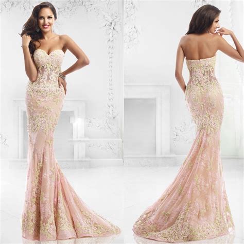 Hot Sale 2015 New Fashion Sleeveless Lace Appliques Light Pink Prom