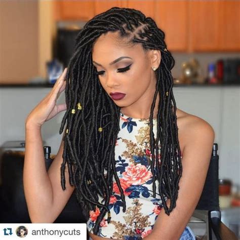 Divide your hair into straight parts and lightly twist the ends with a curling the rest of the tail, by the way, can be twisted with a curling rod to make soft airy curls. New Soft Dread Lock Braiding Hair Faux Locs Crochet ...