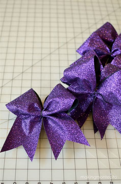 Easy Diy Glitter Bow Making Montecito How To Make Bows Cheer Bows